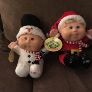 Christmas Cabbage Patch Snugglies Santa & Snowman